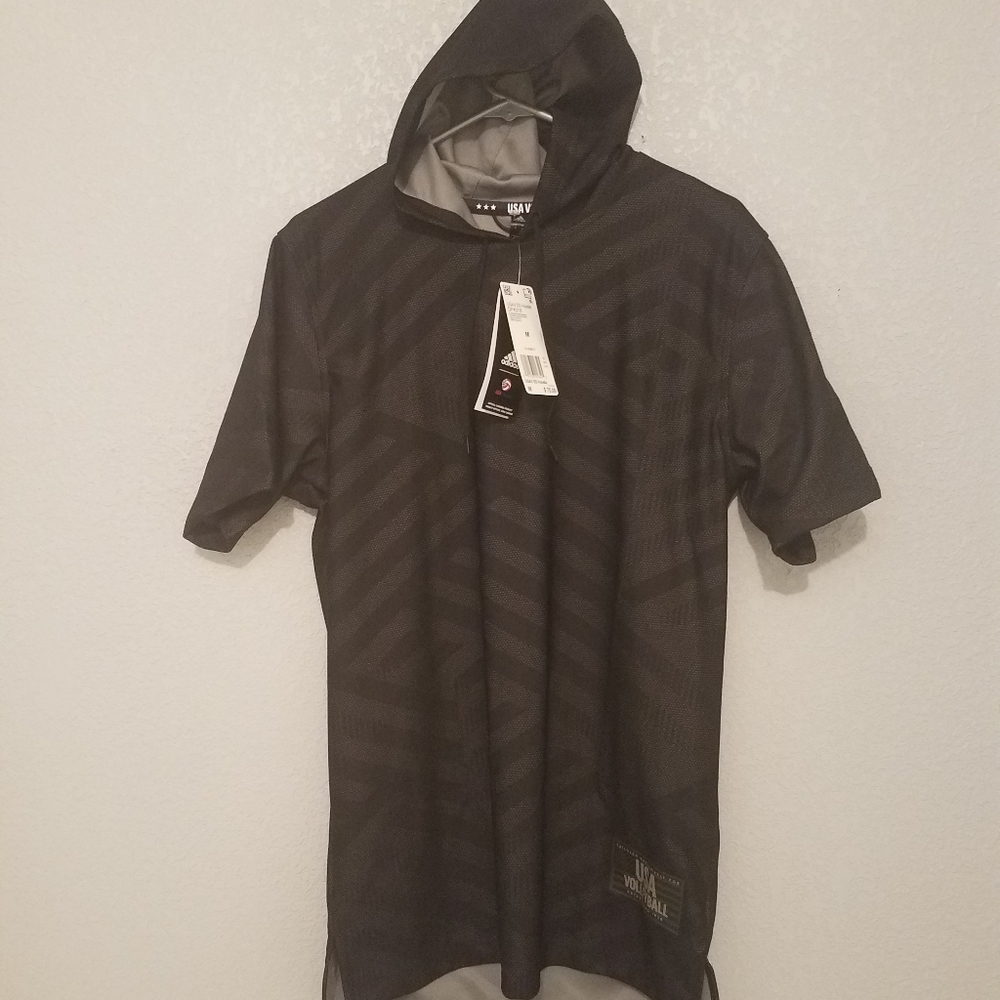 NWT USA Volleyball SS Hoodie Adidas
